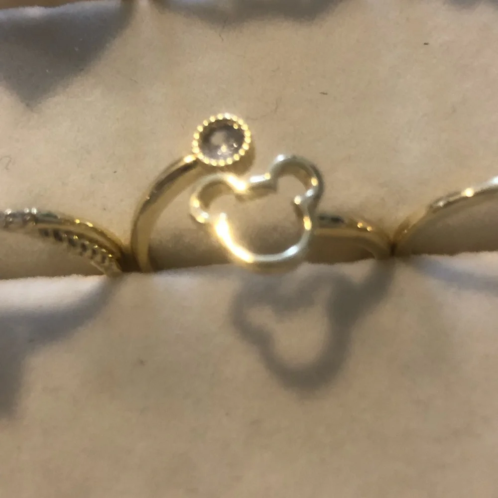 Gold-Tone Mouse Silhouette Ring